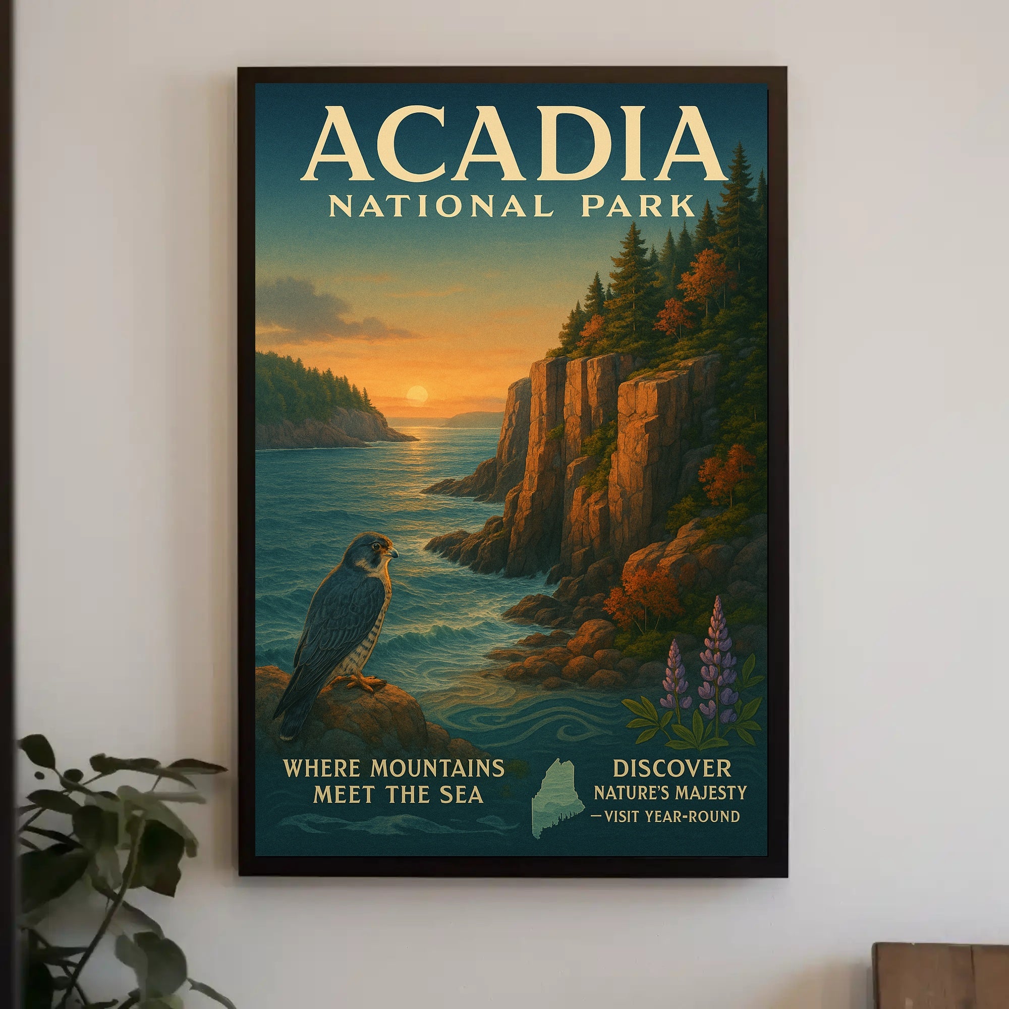 Acadia National Park Where Mountains Meet the Sea Poster PosterGoat