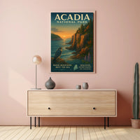 Acadia National Park Where Mountains Meet the Sea Poster PosterGoat