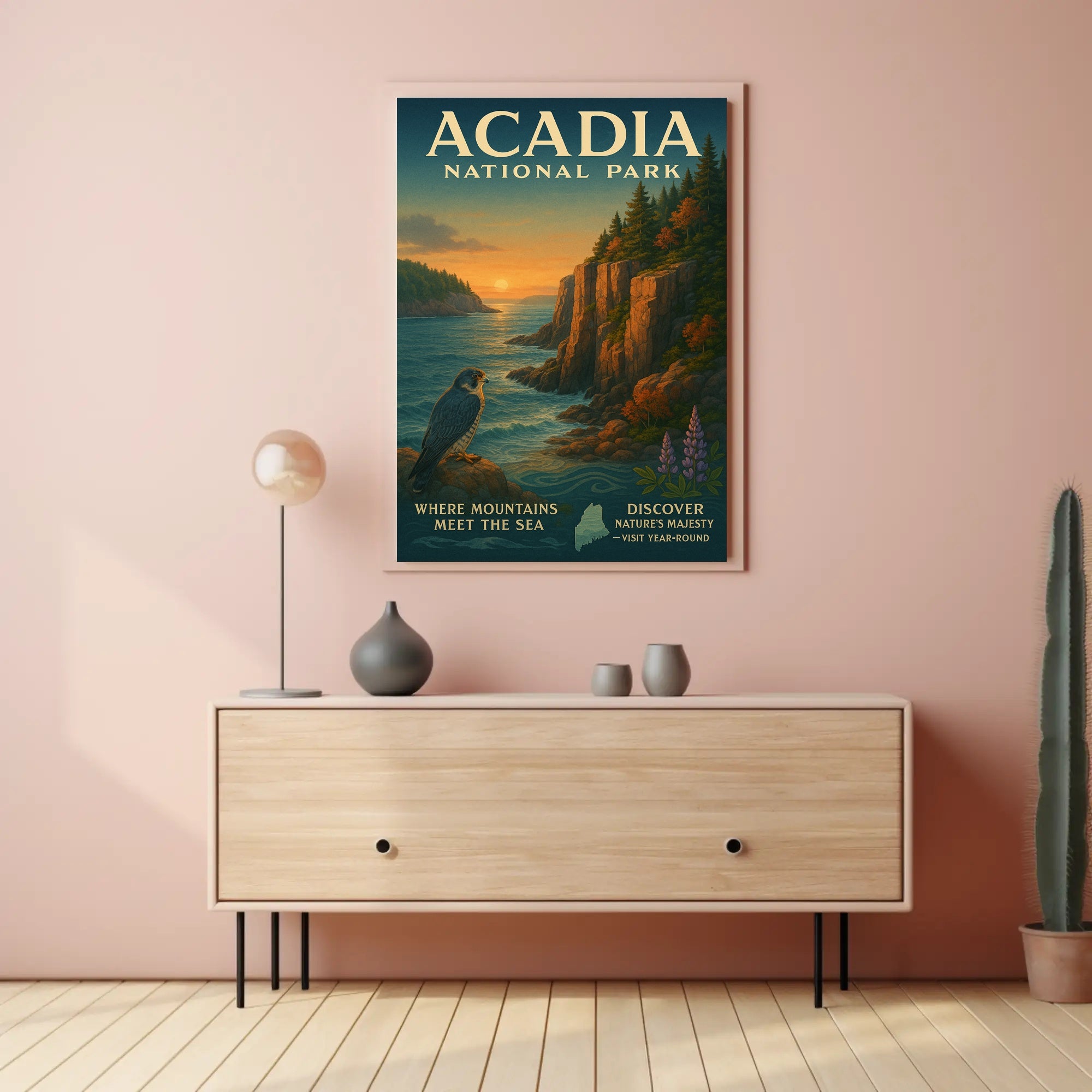Acadia National Park Where Mountains Meet the Sea Poster PosterGoat