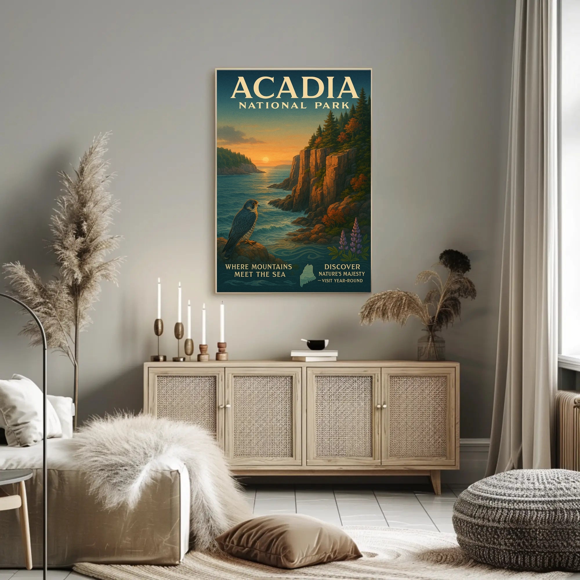 Acadia National Park Where Mountains Meet the Sea Poster PosterGoat