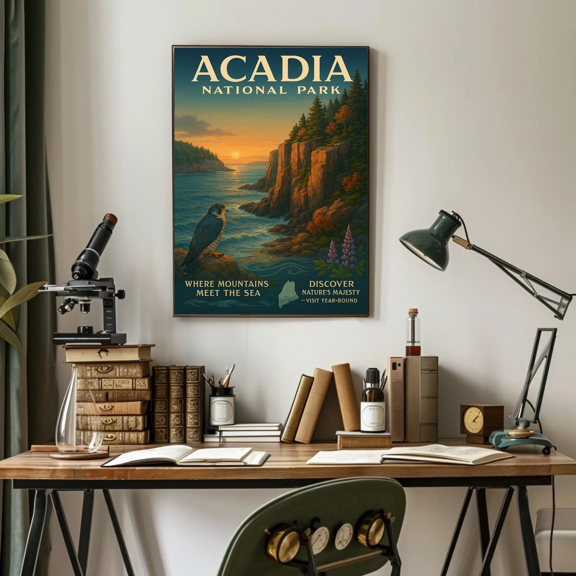 Acadia National Park Where Mountains Meet the Sea Poster PosterGoat