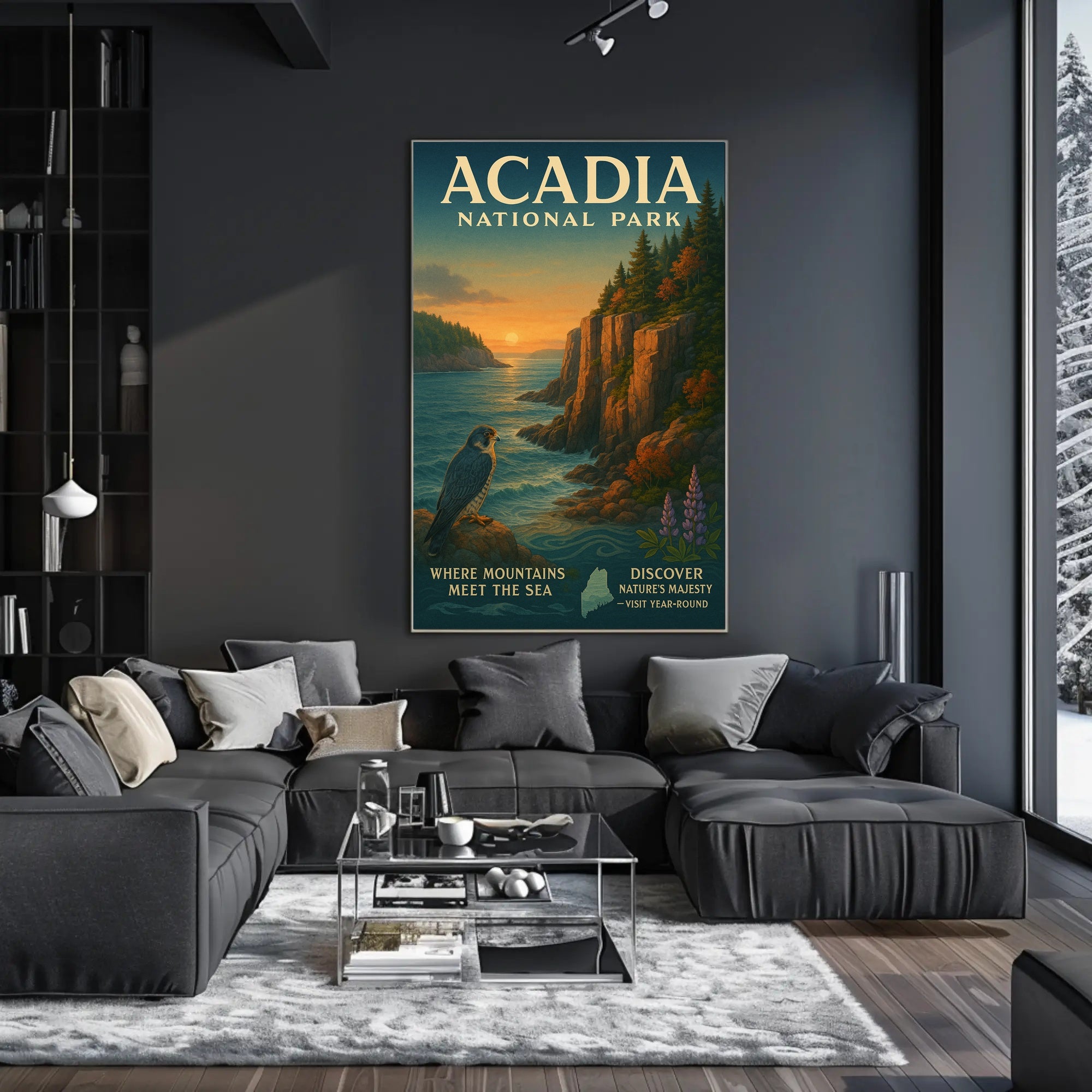 Acadia National Park Where Mountains Meet the Sea Poster PosterGoat