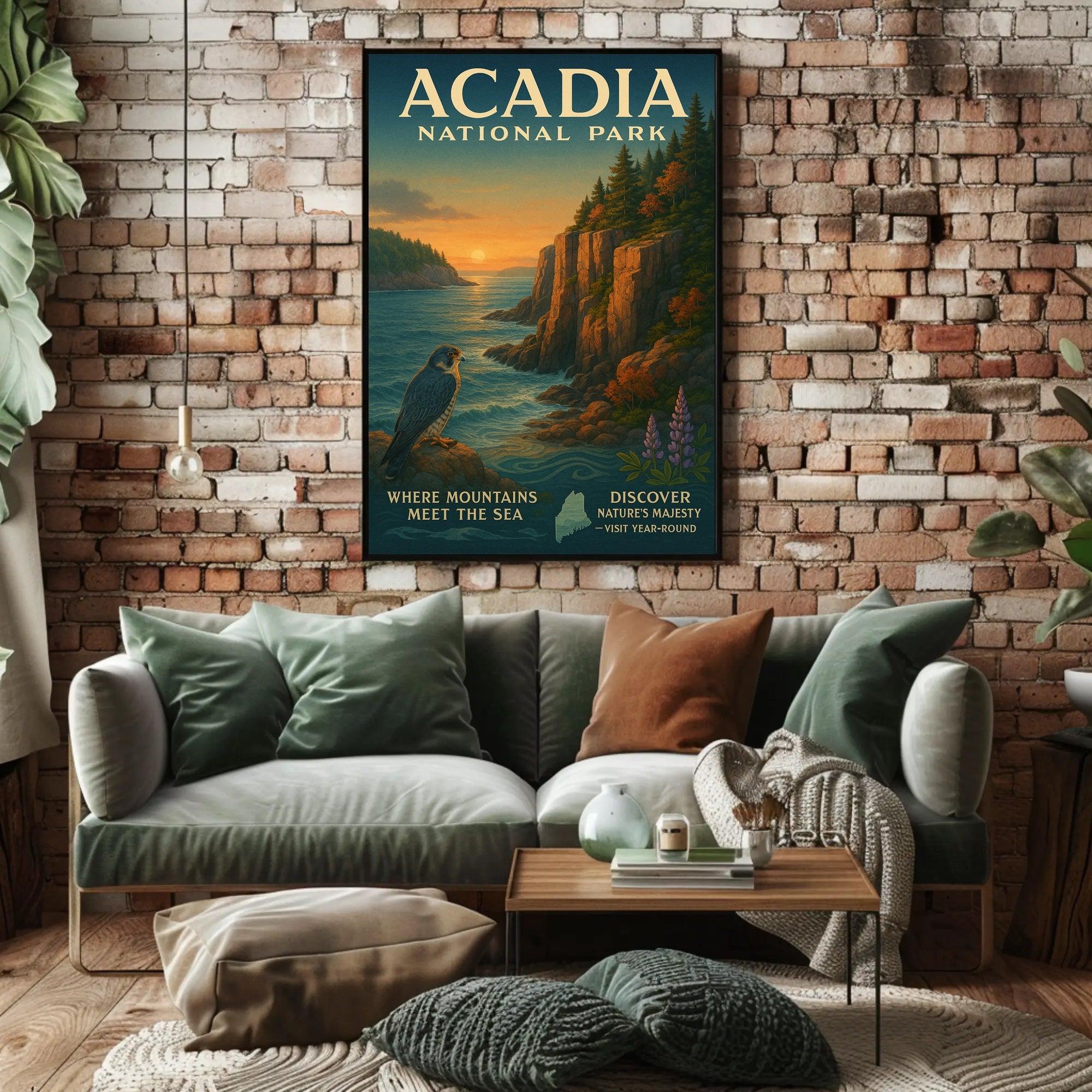Acadia National Park Where Mountains Meet the Sea Poster PosterGoat