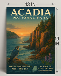 Acadia National Park Where Mountains Meet the Sea Poster PosterGoat