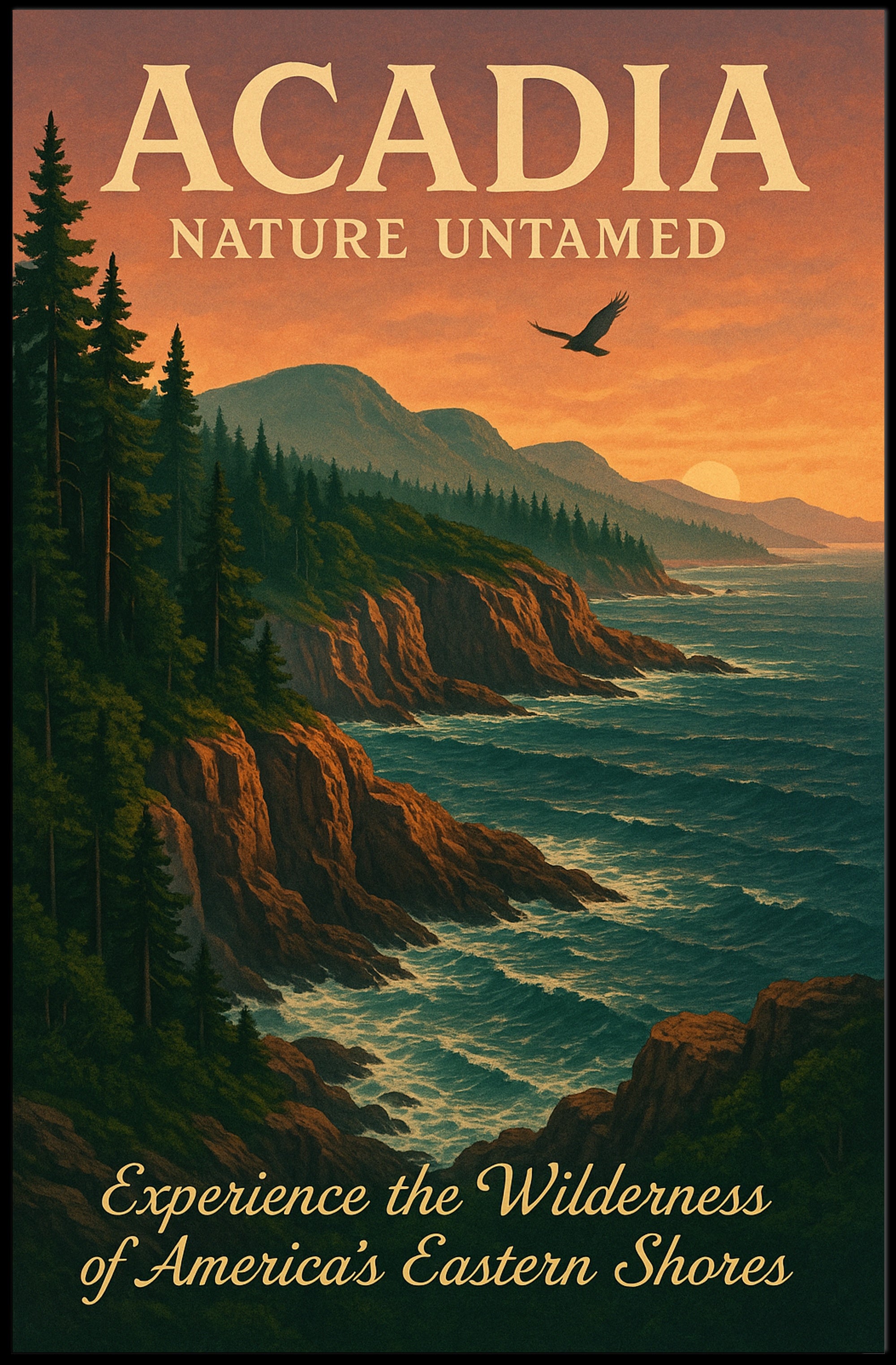 Acadia Nature Untamed Poster PosterGoat