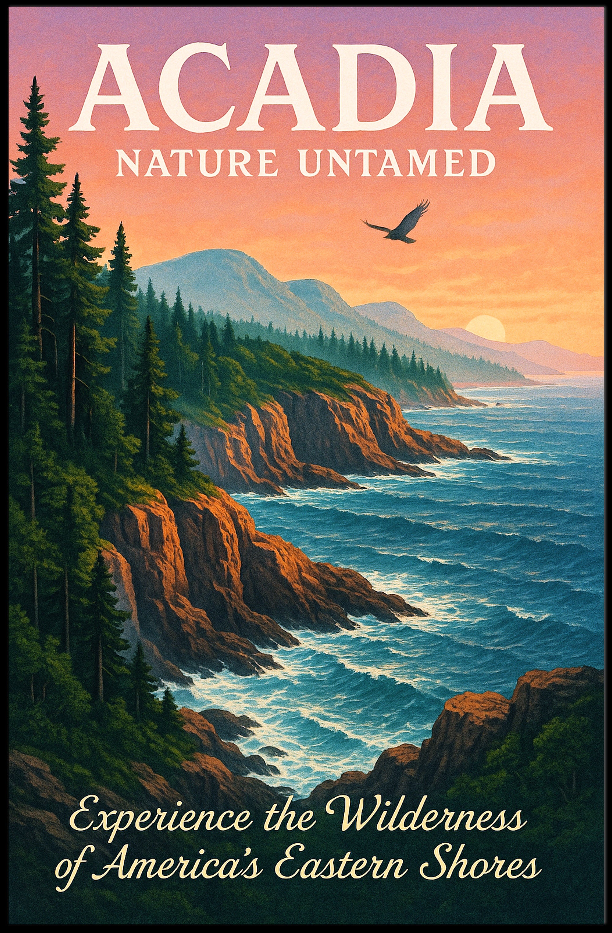 Acadia Nature Untamed Poster PosterGoat