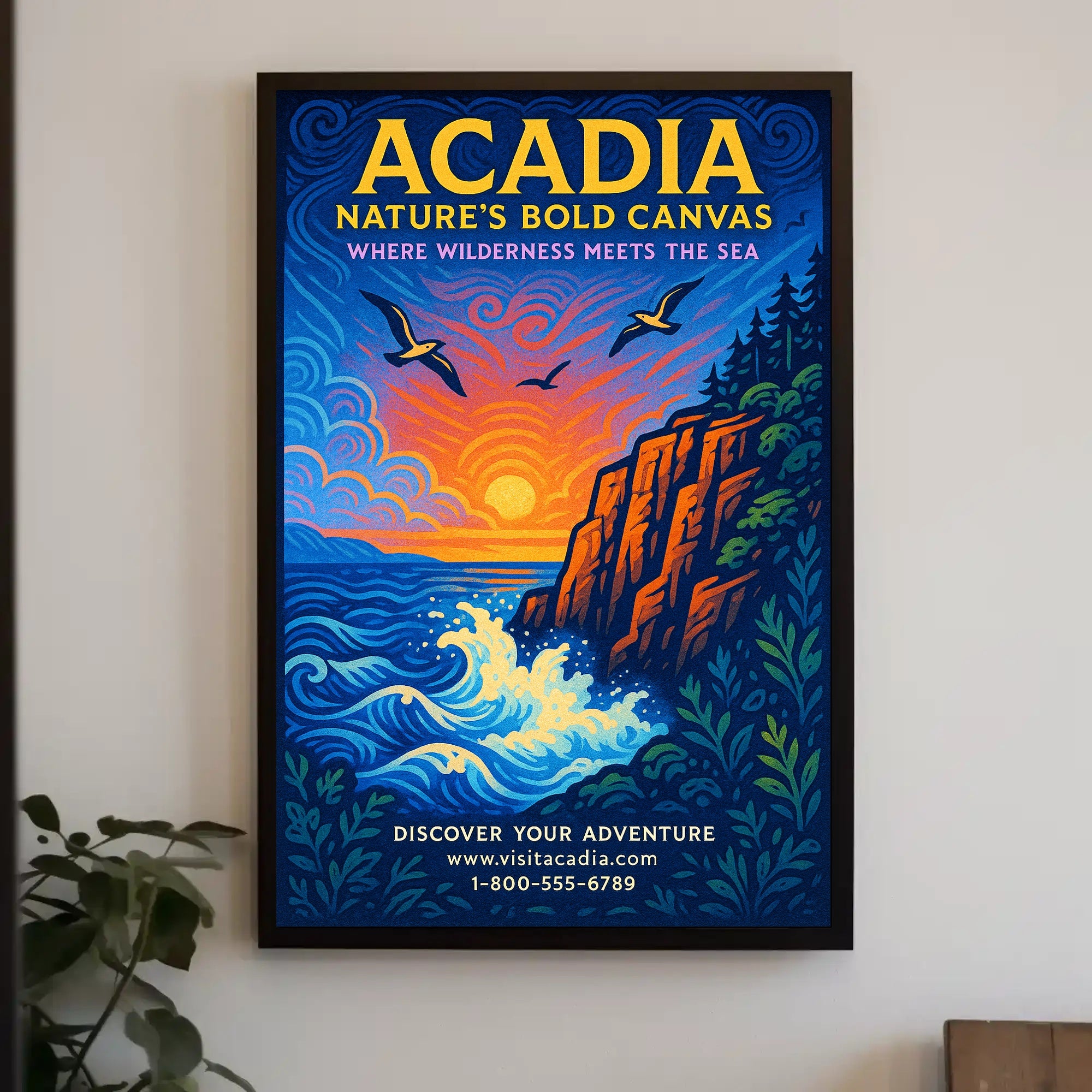 Acadia Nature's Bold Canvas Poster PosterGoat
