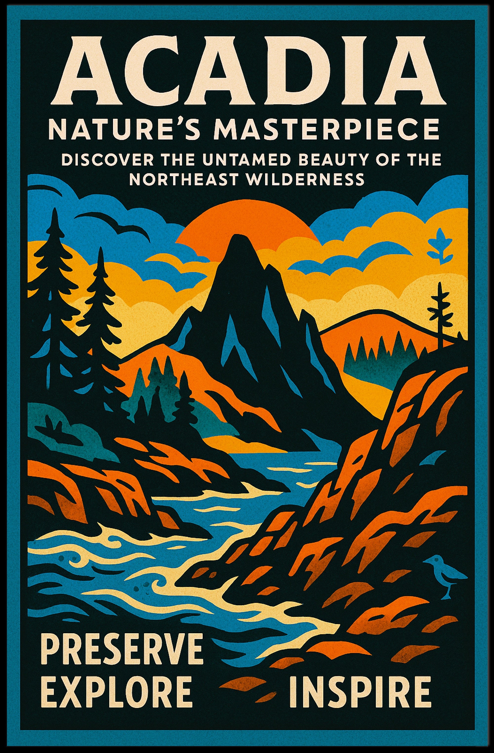 Acadia Nature’s Masterpiece Poster PosterGoat