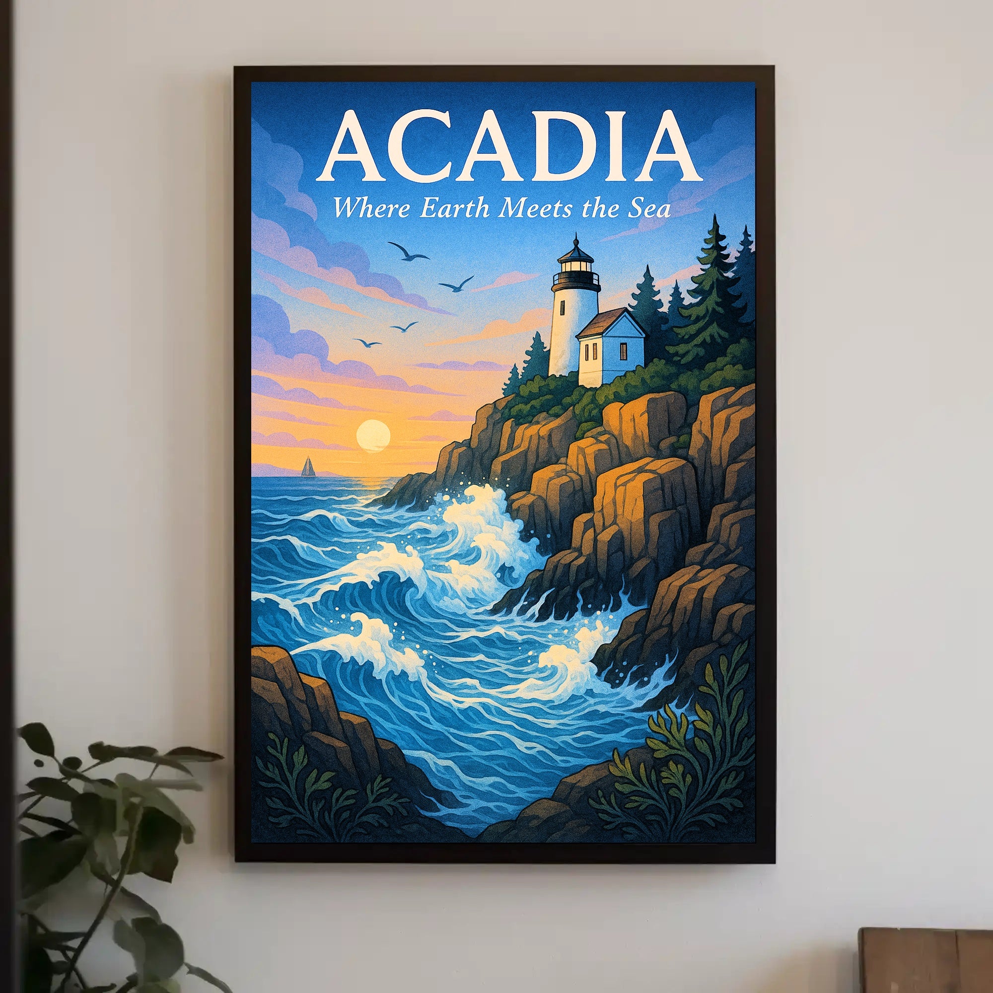 Acadia Where Earth Meets the Sea Poster PosterGoat