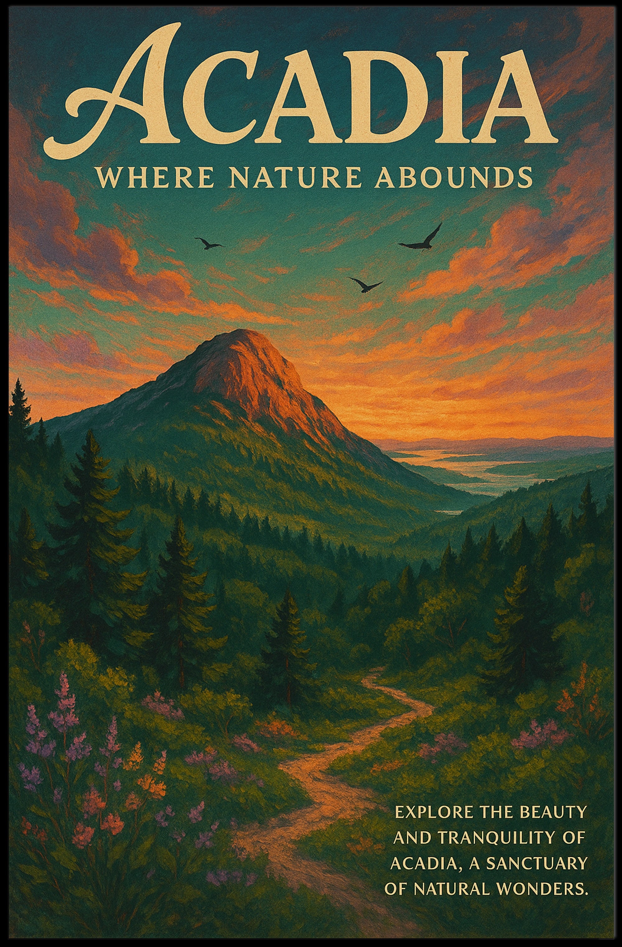 Acadia Where Nature Abounds Poster PosterGoat