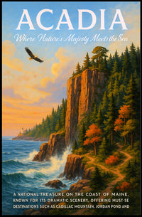 Acadia - Where Nature's Majesty Meets the Sea Poster PosterGoat