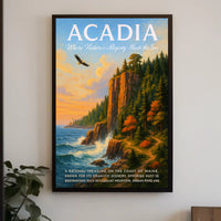 Acadia - Where Nature's Majesty Meets the Sea Poster PosterGoat