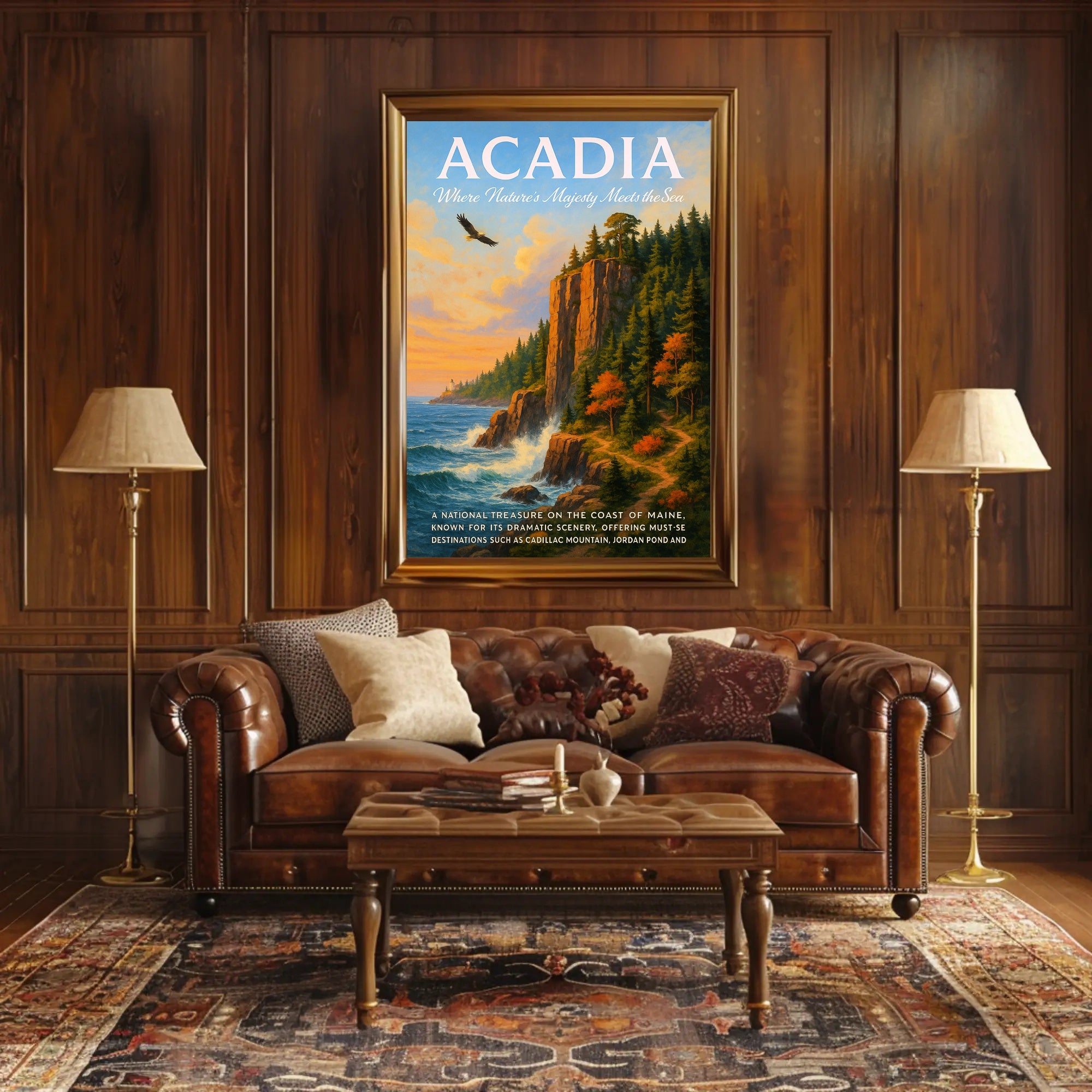 Acadia - Where Nature's Majesty Meets the Sea Poster PosterGoat