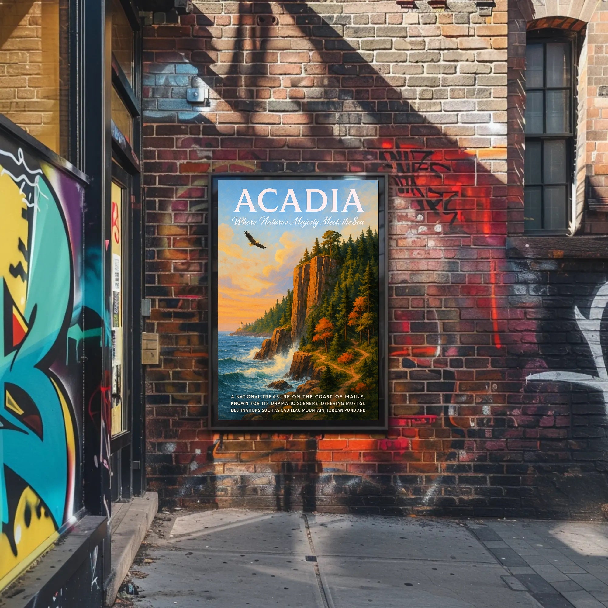 Acadia - Where Nature's Majesty Meets the Sea Poster PosterGoat