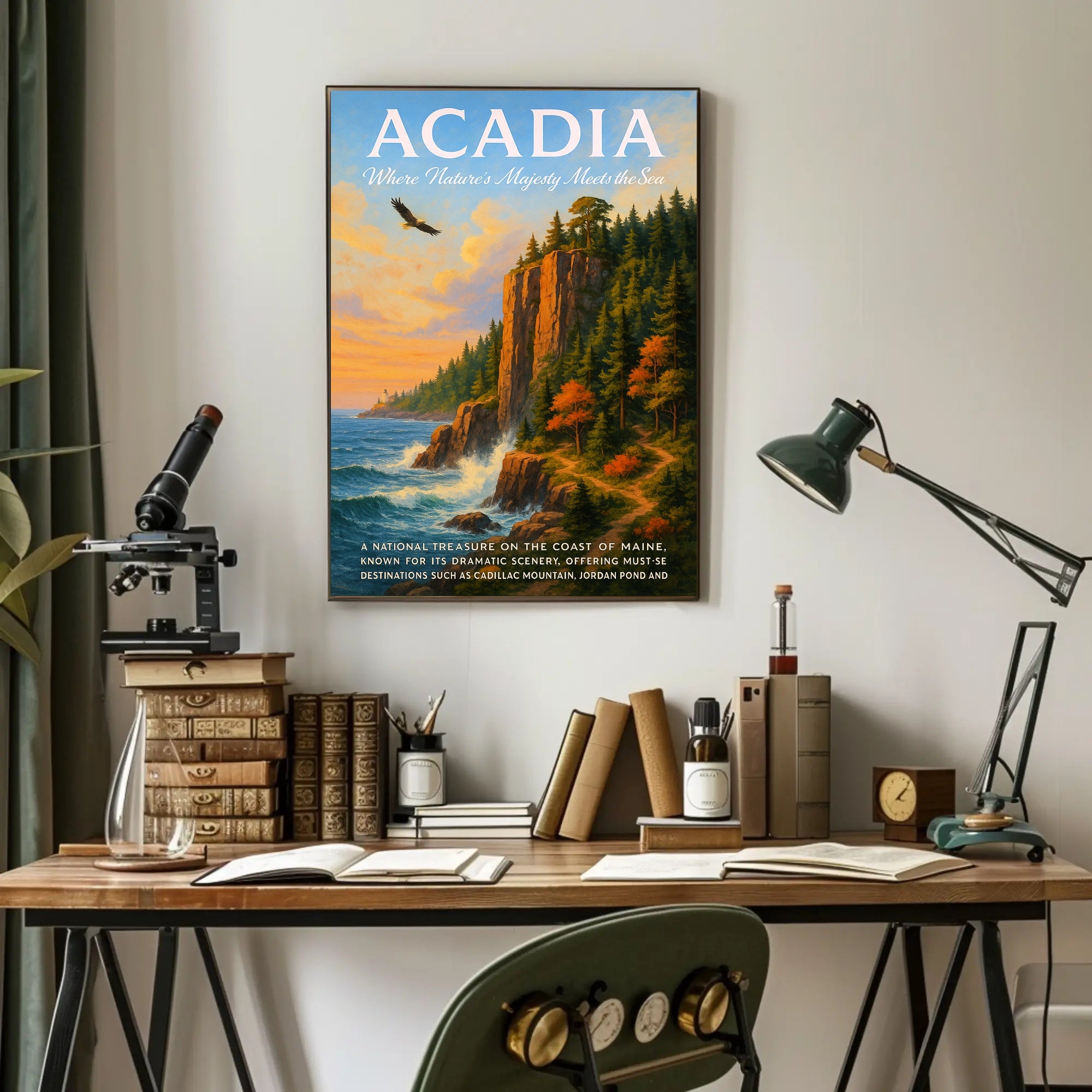Acadia - Where Nature's Majesty Meets the Sea Poster PosterGoat