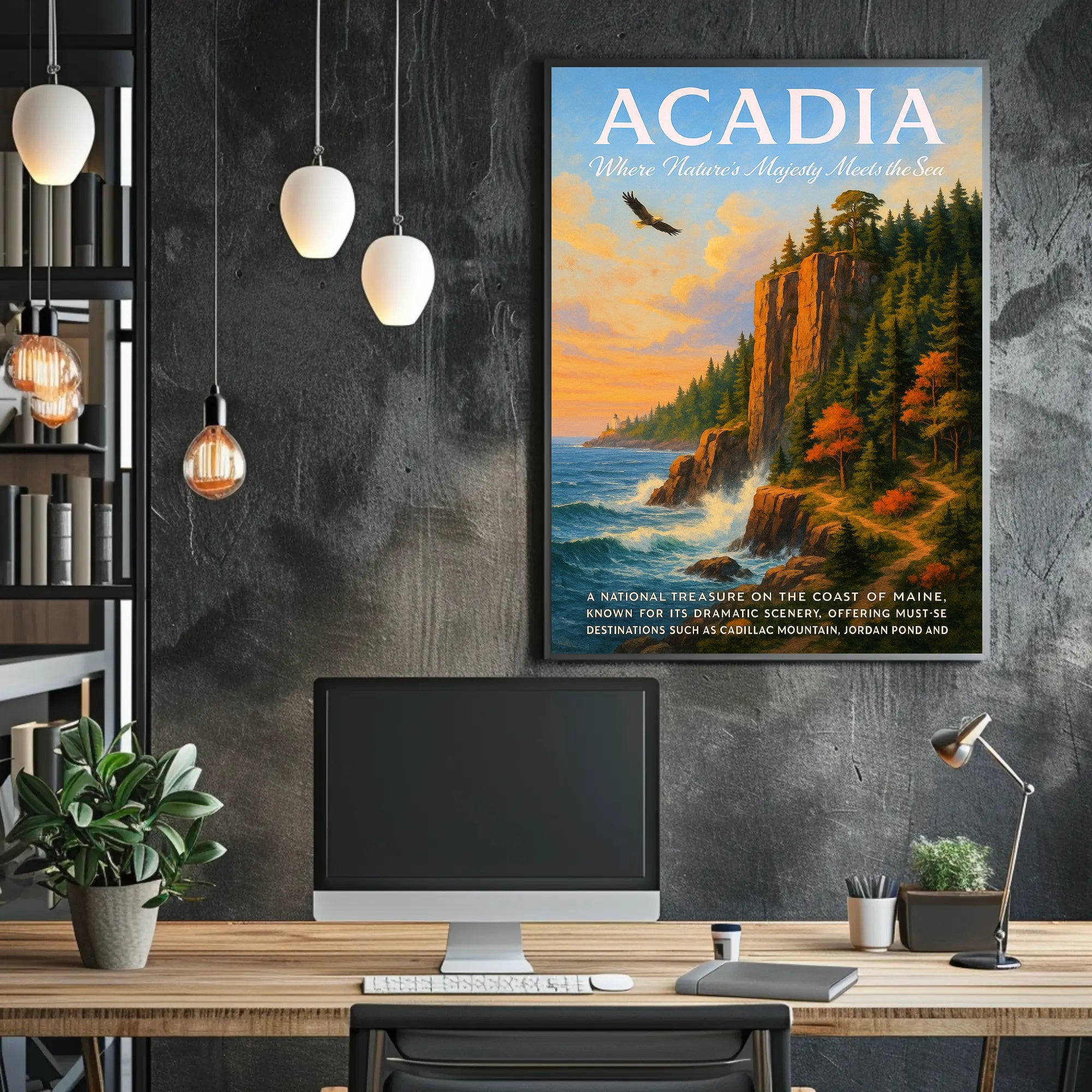 Acadia - Where Nature's Majesty Meets the Sea Poster PosterGoat