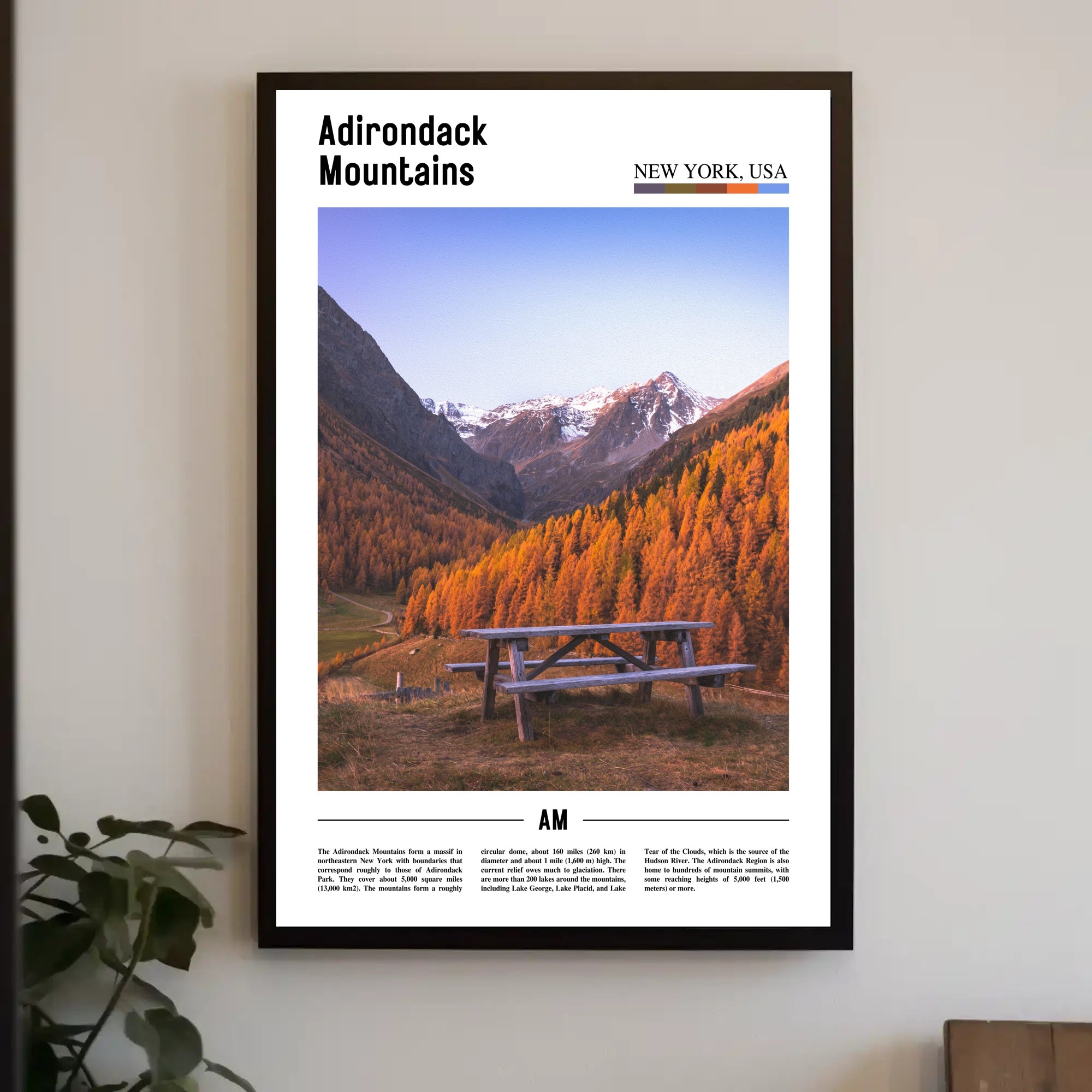 Adirondack Mountains Scenic View National Park Poster PosterGoat