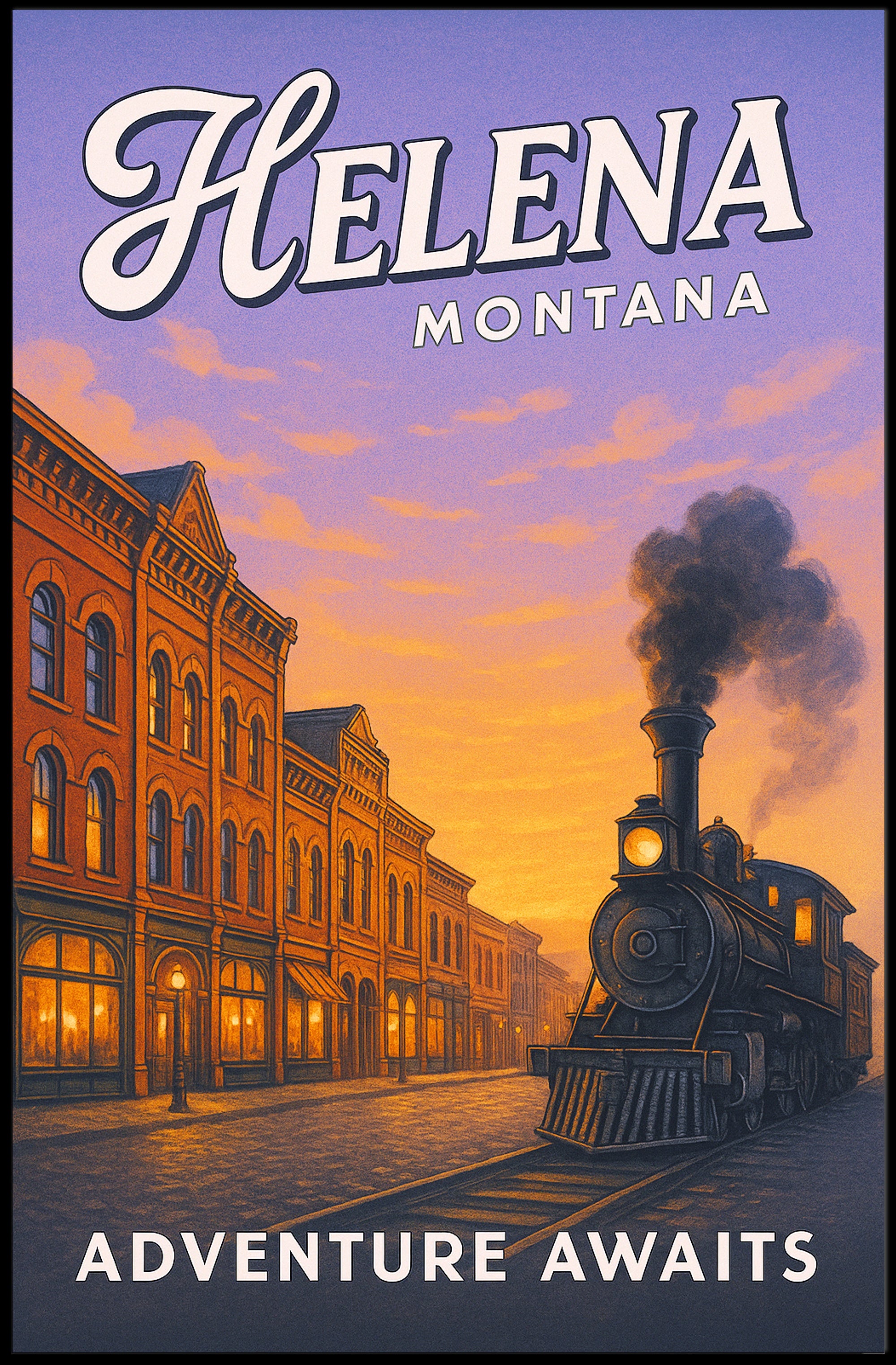Adventure Awaits in Helena, Montana Poster PosterGoat