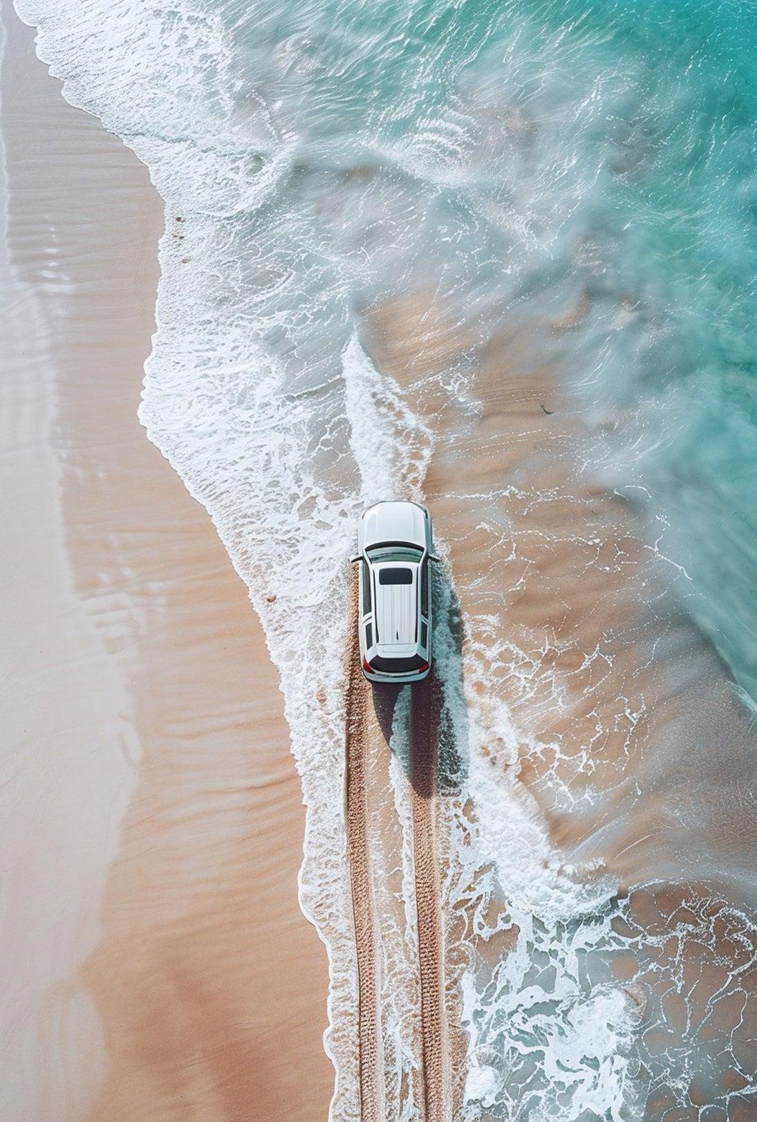 Adventure Awaits: Serene Coastal Drive Travel Poster PosterGoat