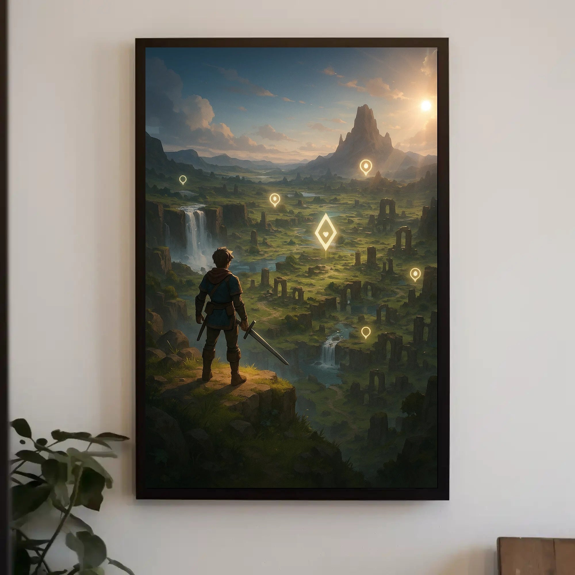 Adventurer's Quest: Fantasy Landscape Exploration Poster PosterGoat