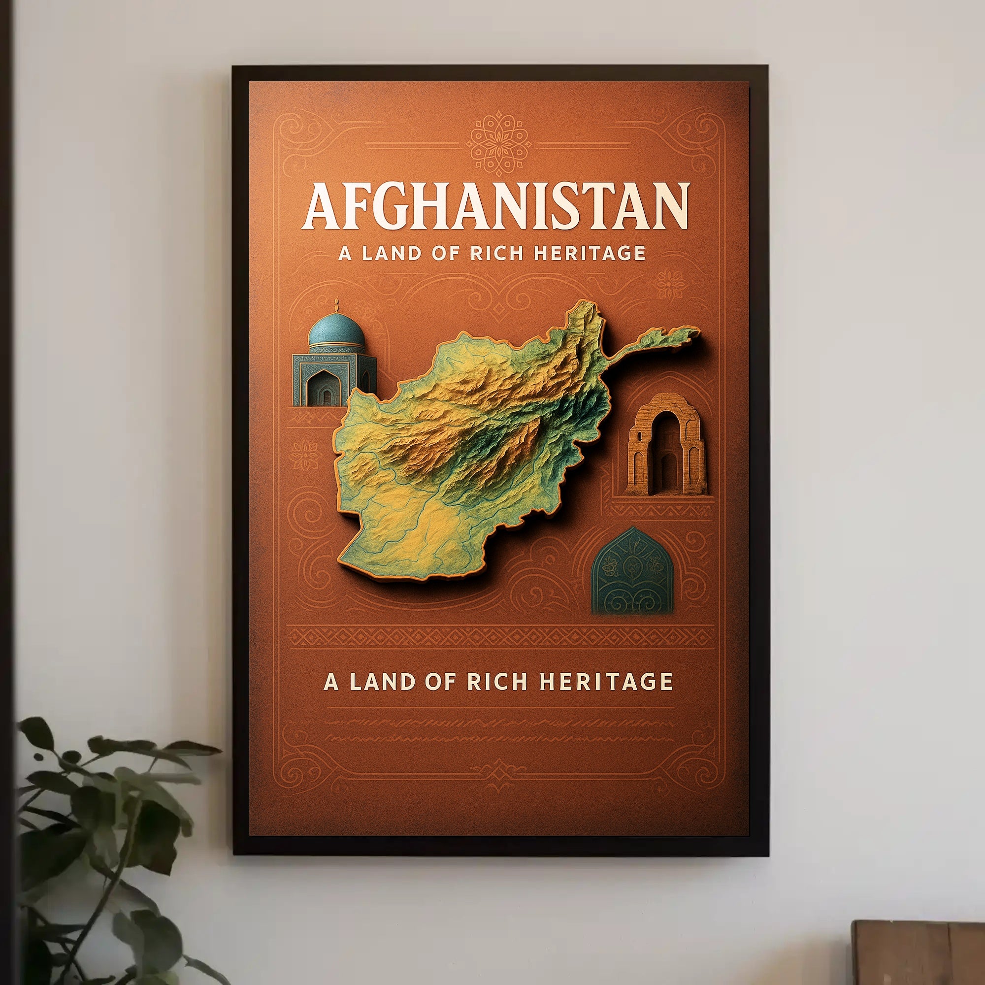 Afghanistan A Land of Rich Heritage Poster PosterGoat