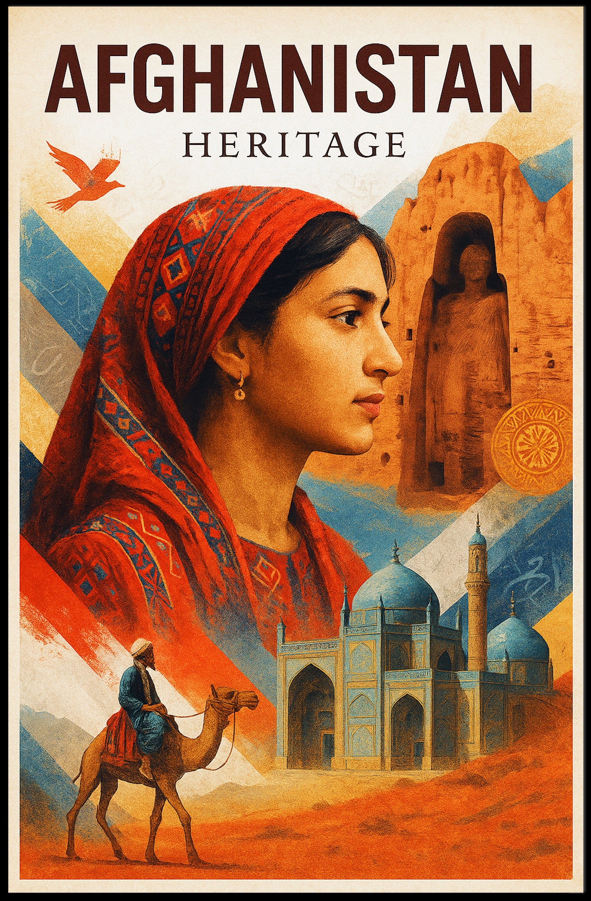 Afghanistan Heritage Poster PosterGoat