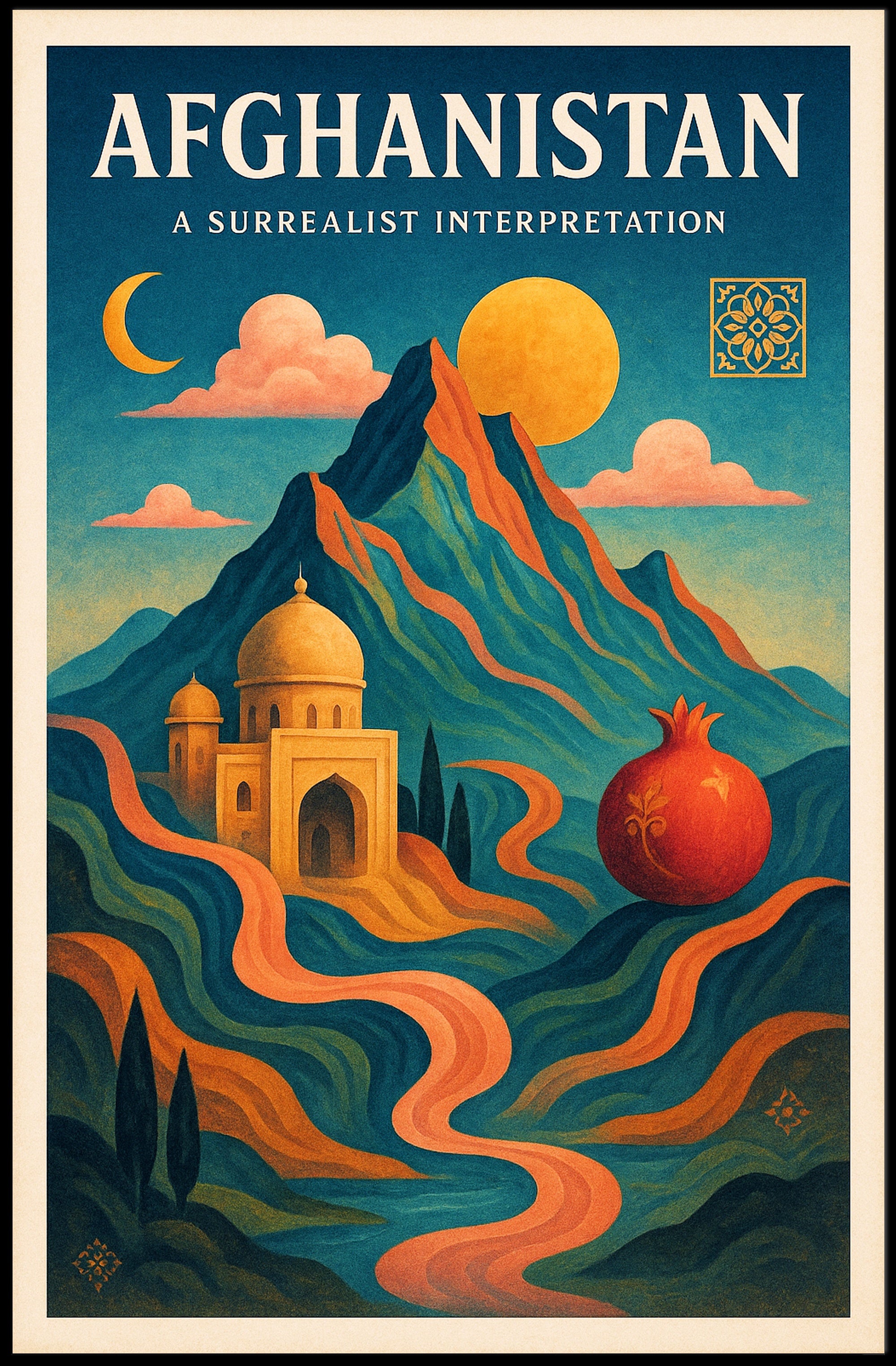 Afghanistan: A Surrealist Interpretation Poster PosterGoat