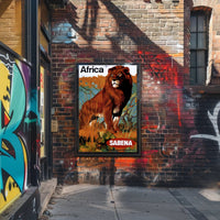 Africa Wildlife Travel Adventure Sabena Airlines Poster PosterGoat