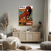 Africa Wildlife Travel Adventure Sabena Airlines Poster PosterGoat