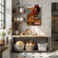 Africa Wildlife Travel Adventure Sabena Airlines Poster PosterGoat