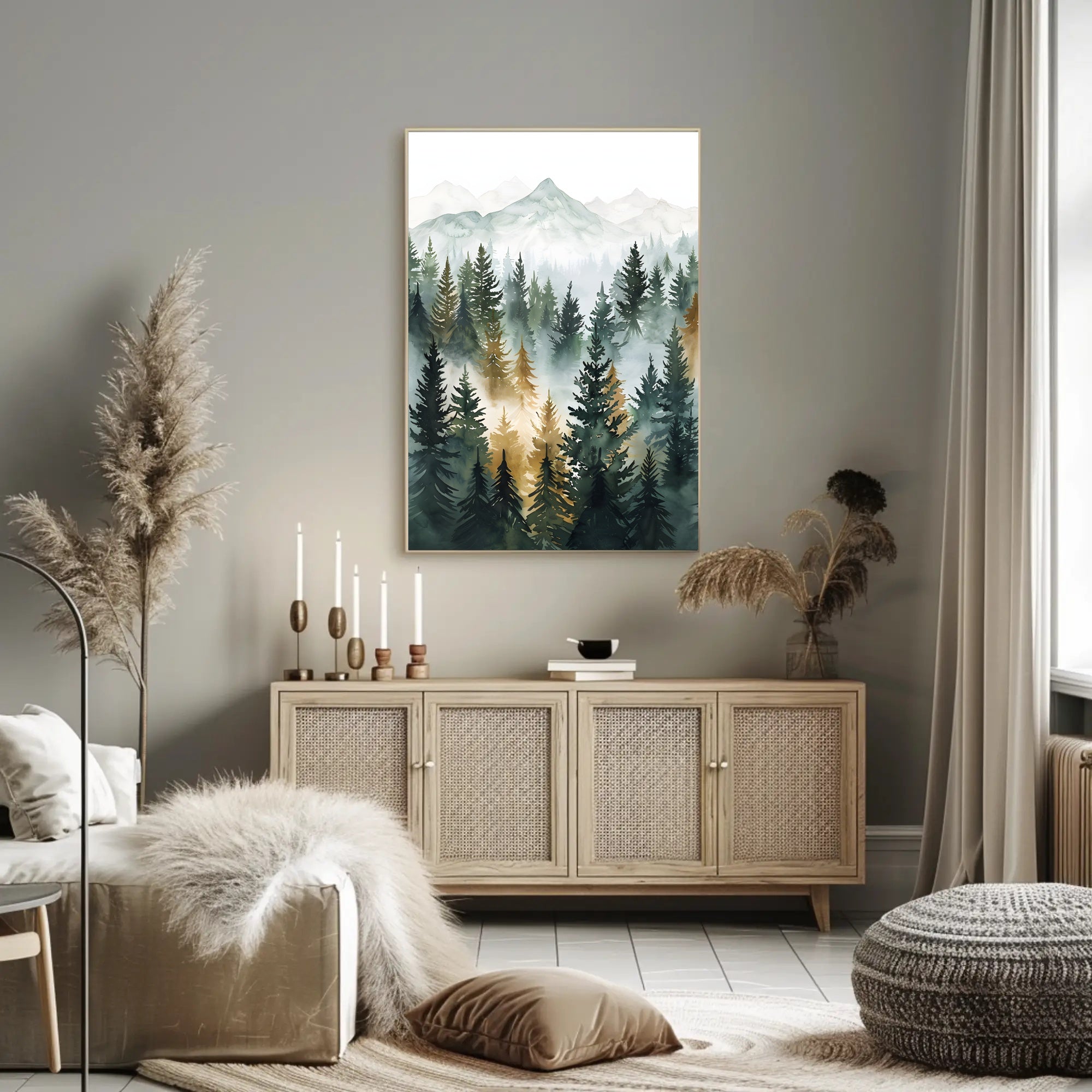 African Savanna Acacia Tree Scenic Travel Poster PosterGoat