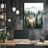 African Savanna Acacia Tree Scenic Travel Poster PosterGoat