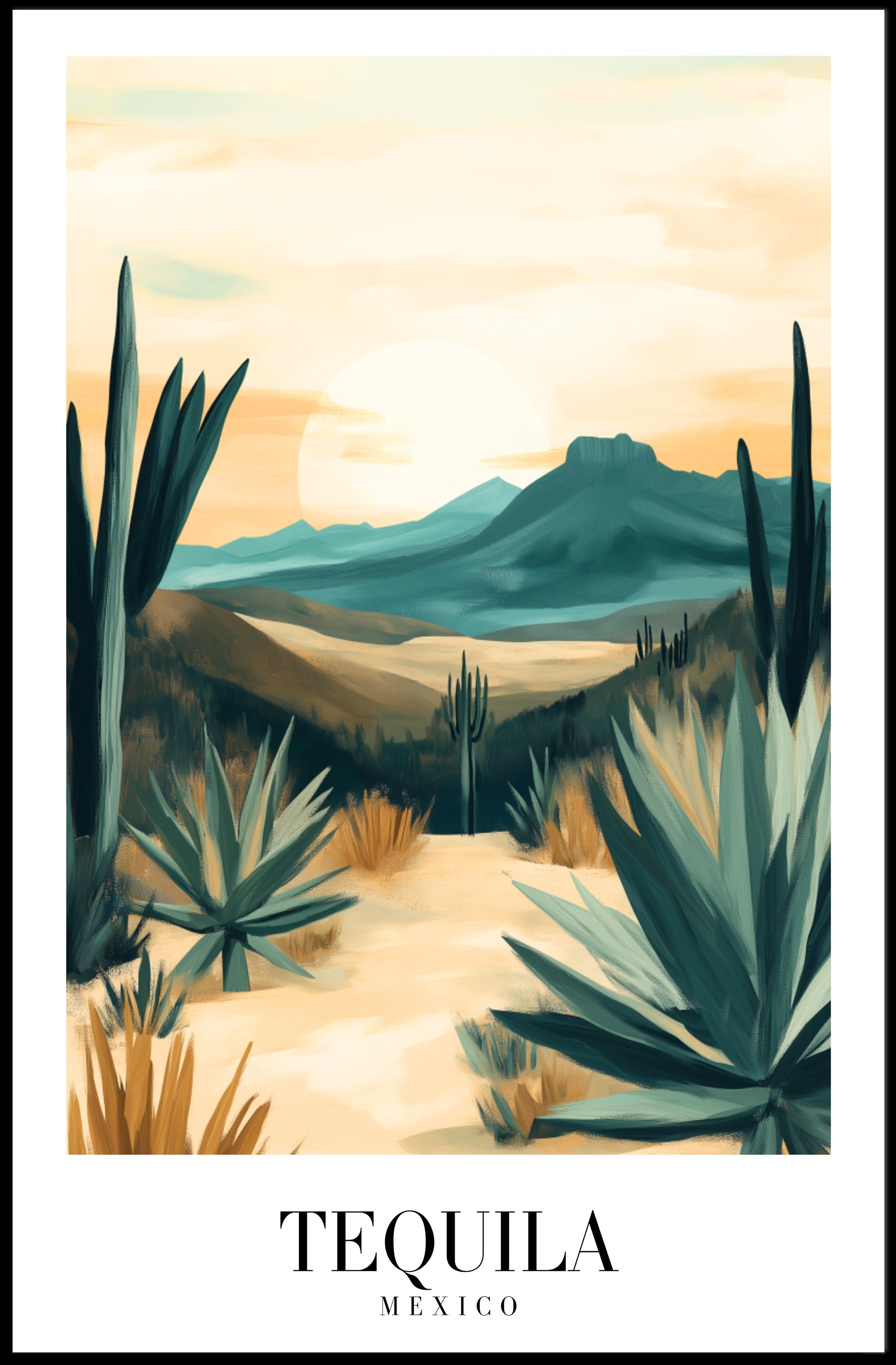 Agave Desertscape: Mexican Heritage in Cultural or Heritage Poster PosterGoat