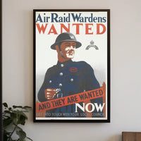 Air Raid Wardens Wanted Poster PosterGoat