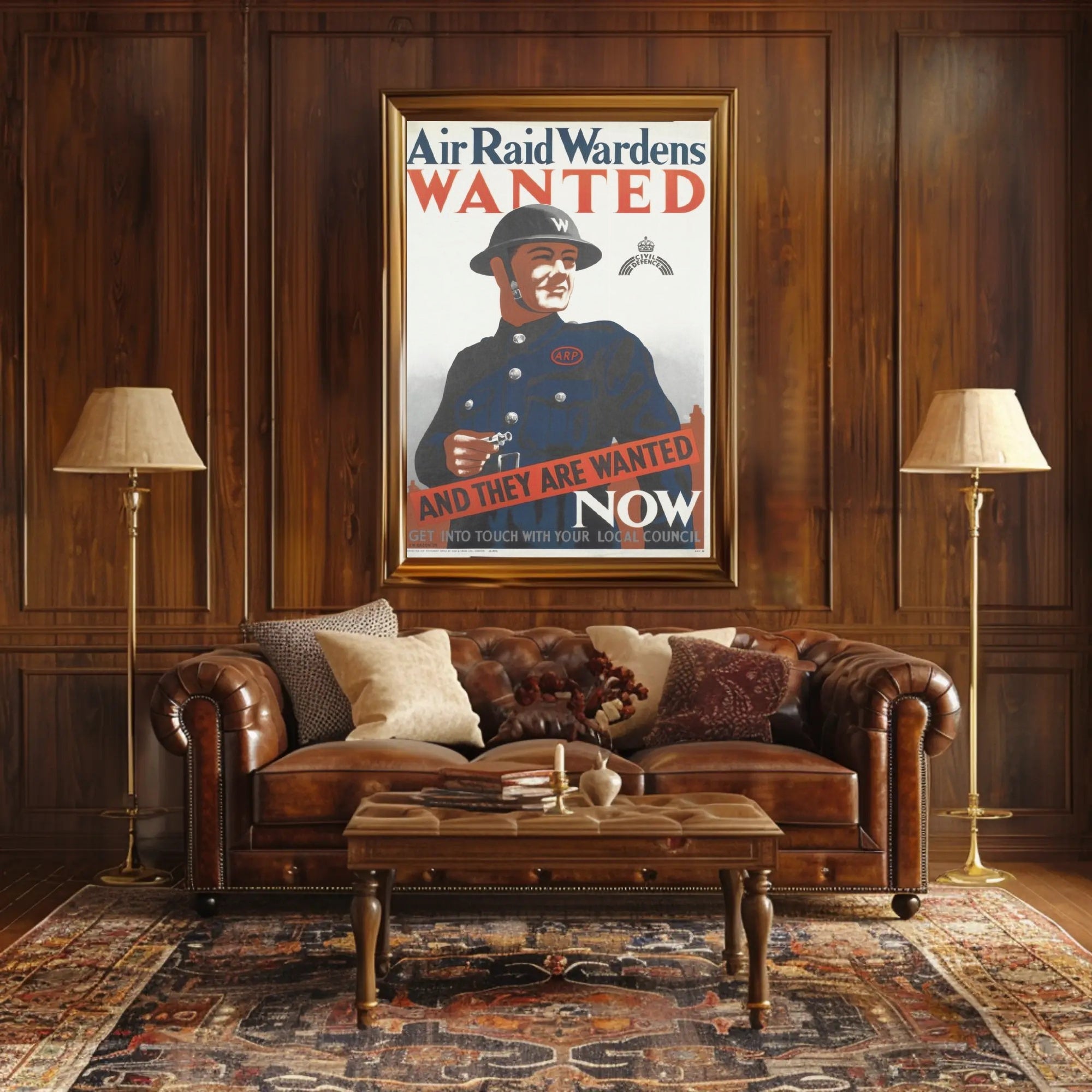 Air Raid Wardens Wanted Poster PosterGoat