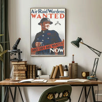 Air Raid Wardens Wanted Poster PosterGoat