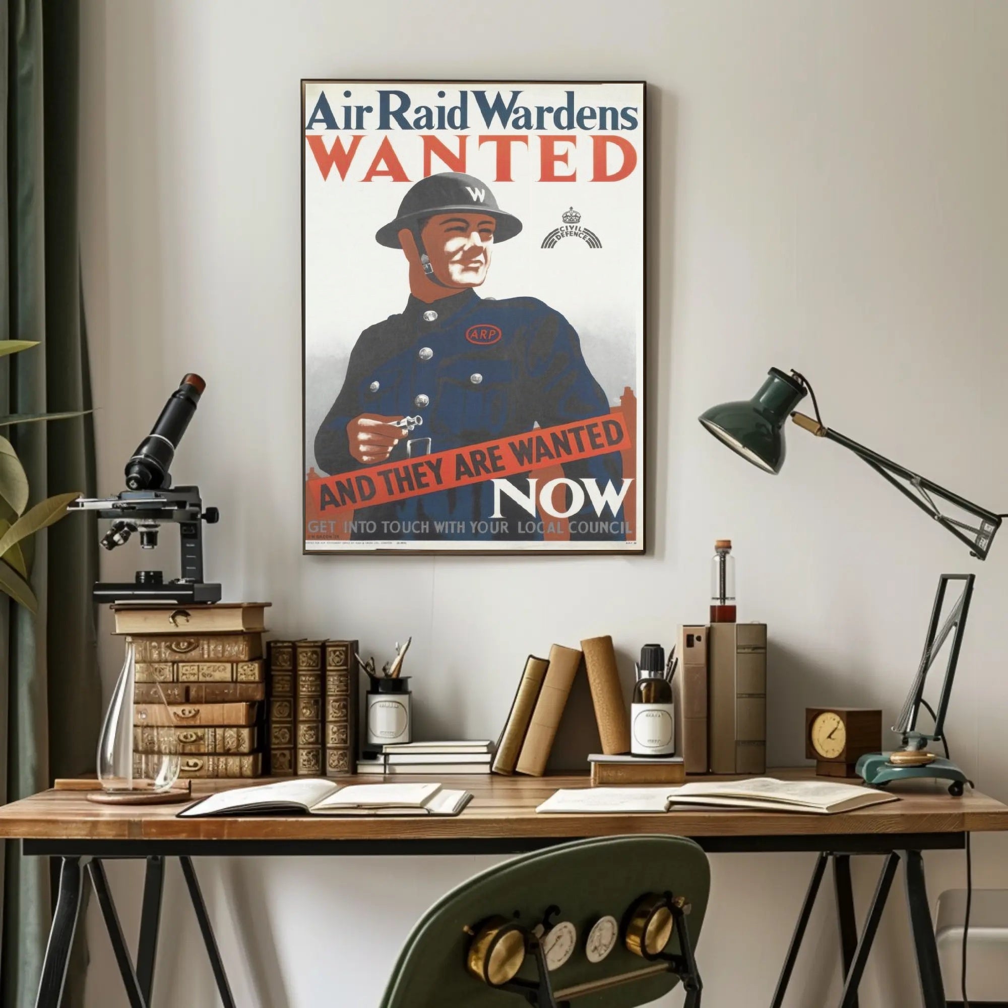 Air Raid Wardens Wanted Poster PosterGoat