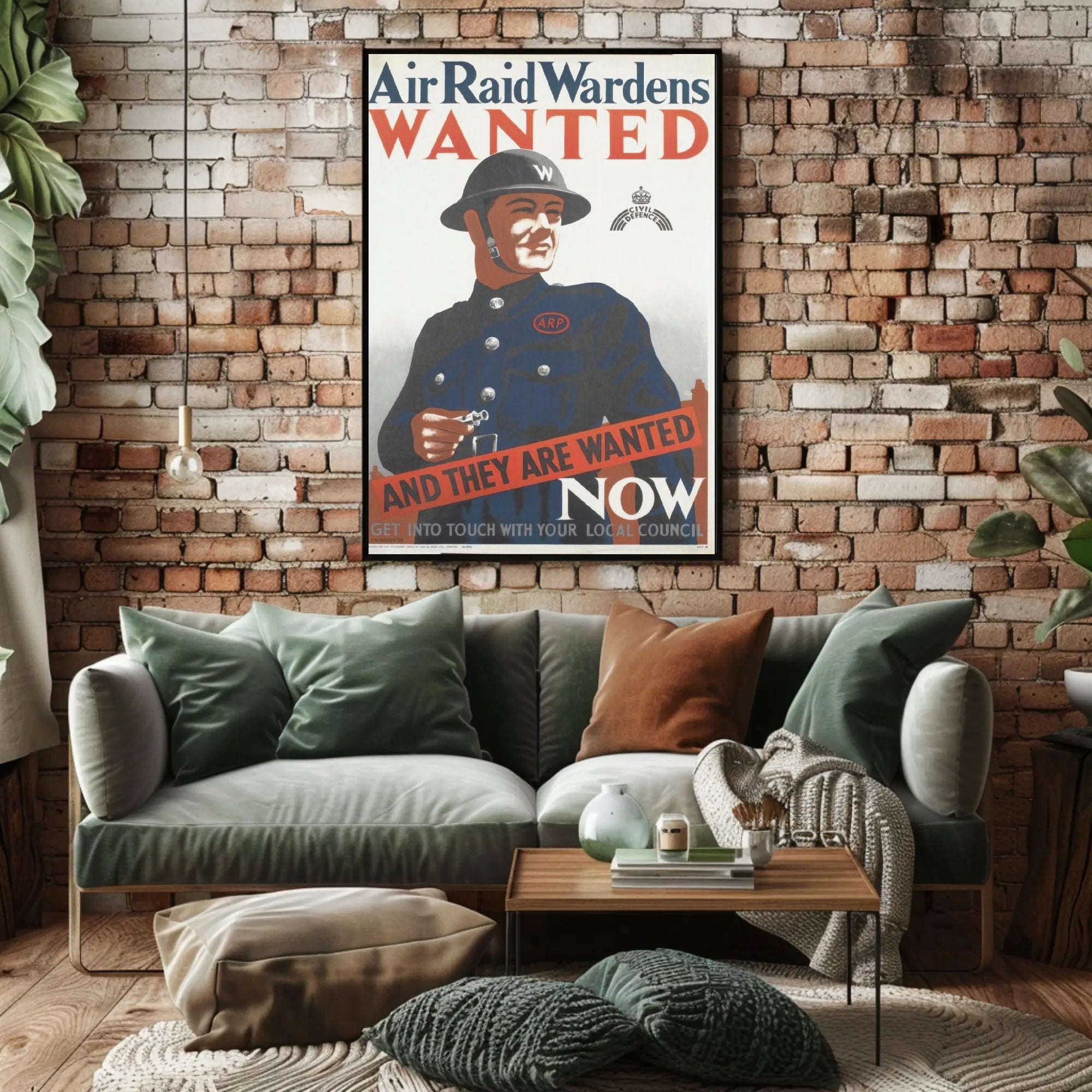 Air Raid Wardens Wanted Poster PosterGoat