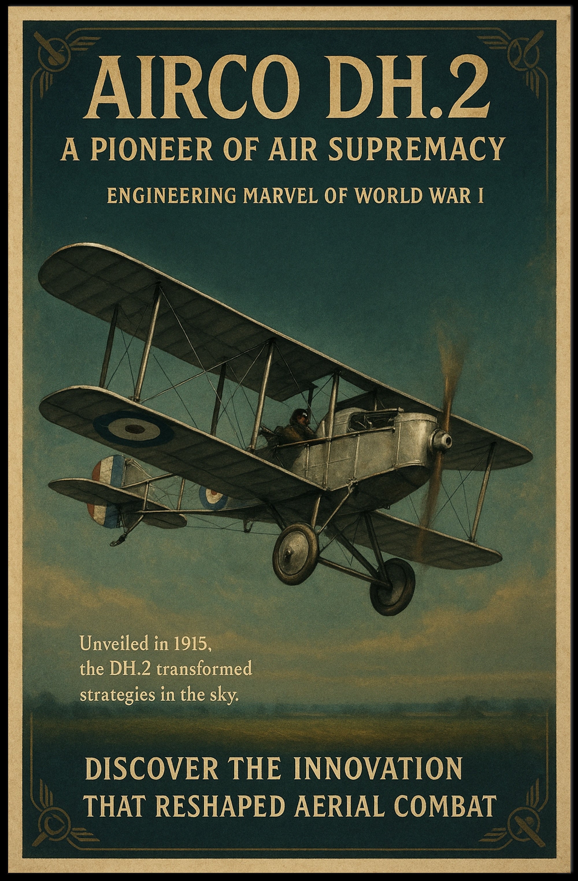 Airco DH.2 Aerial Innovation of World War I Poster PosterGoat