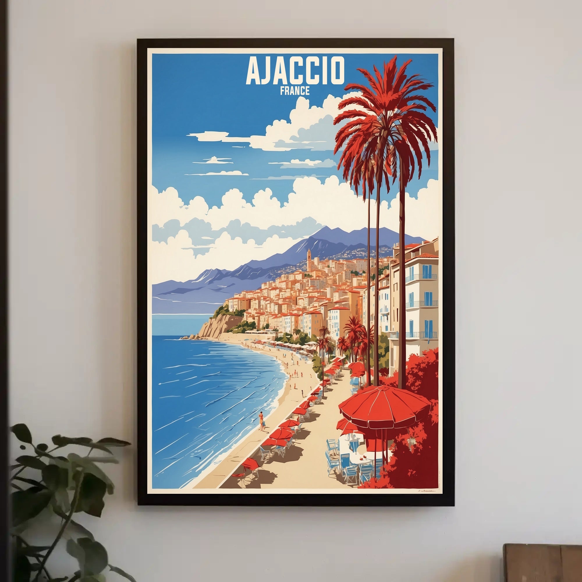 Ajaccio Coastal Charm Travel Poster PosterGoat