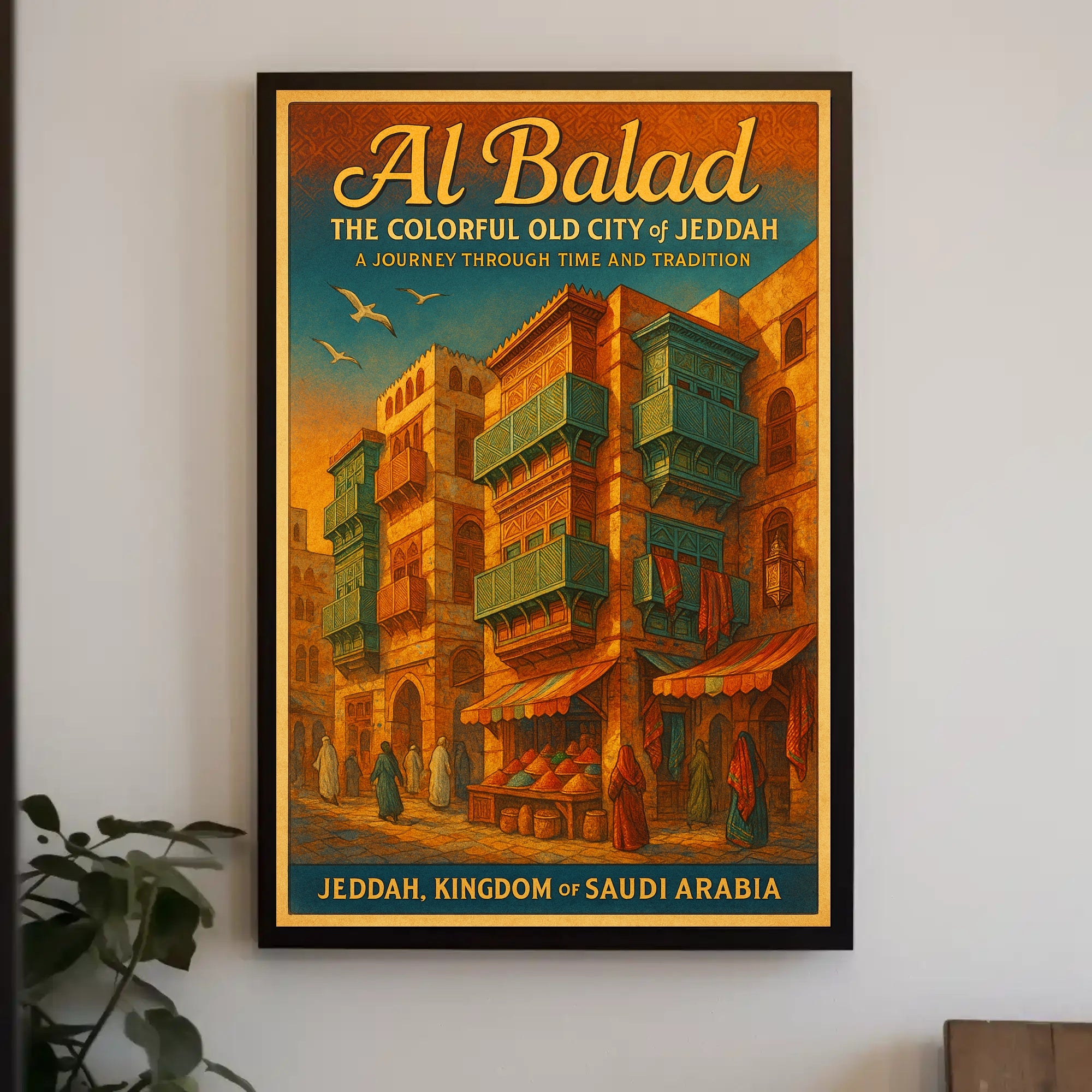 Al Balad Colorful Old City of Jeddah Poster PosterGoat