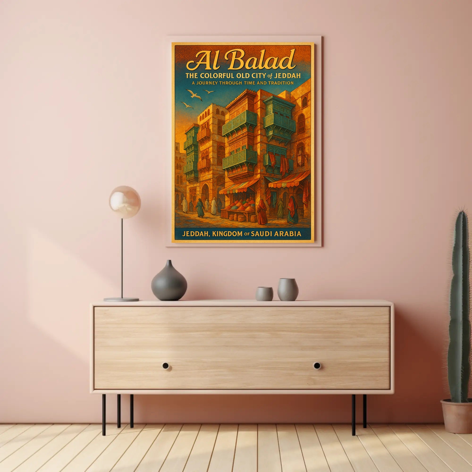 Al Balad Colorful Old City of Jeddah Poster PosterGoat