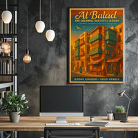 Al Balad Colorful Old City of Jeddah Poster PosterGoat