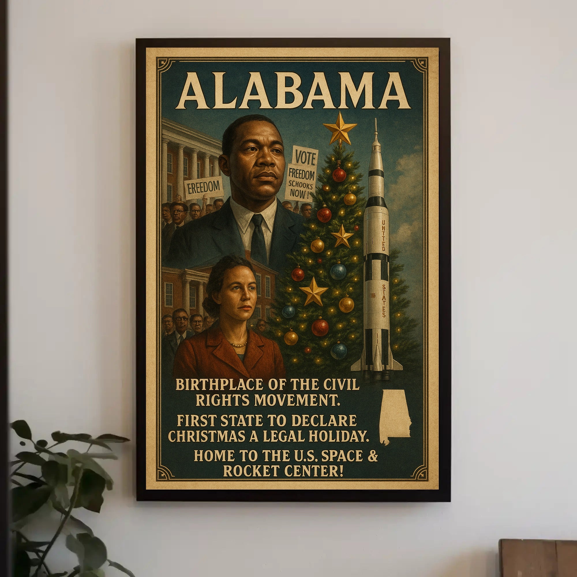 Alabama - A Historical Overview Poster PosterGoat