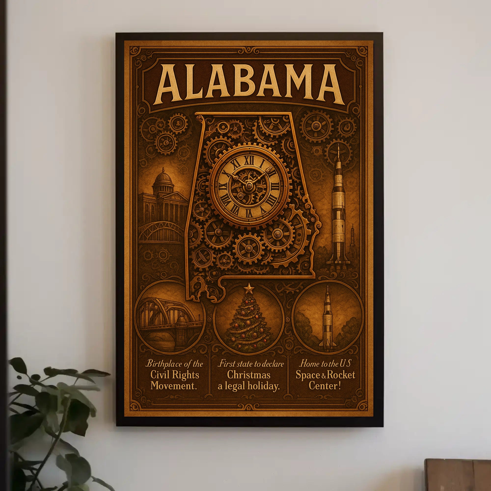 Alabama A State Of Historical Poster PosterGoat