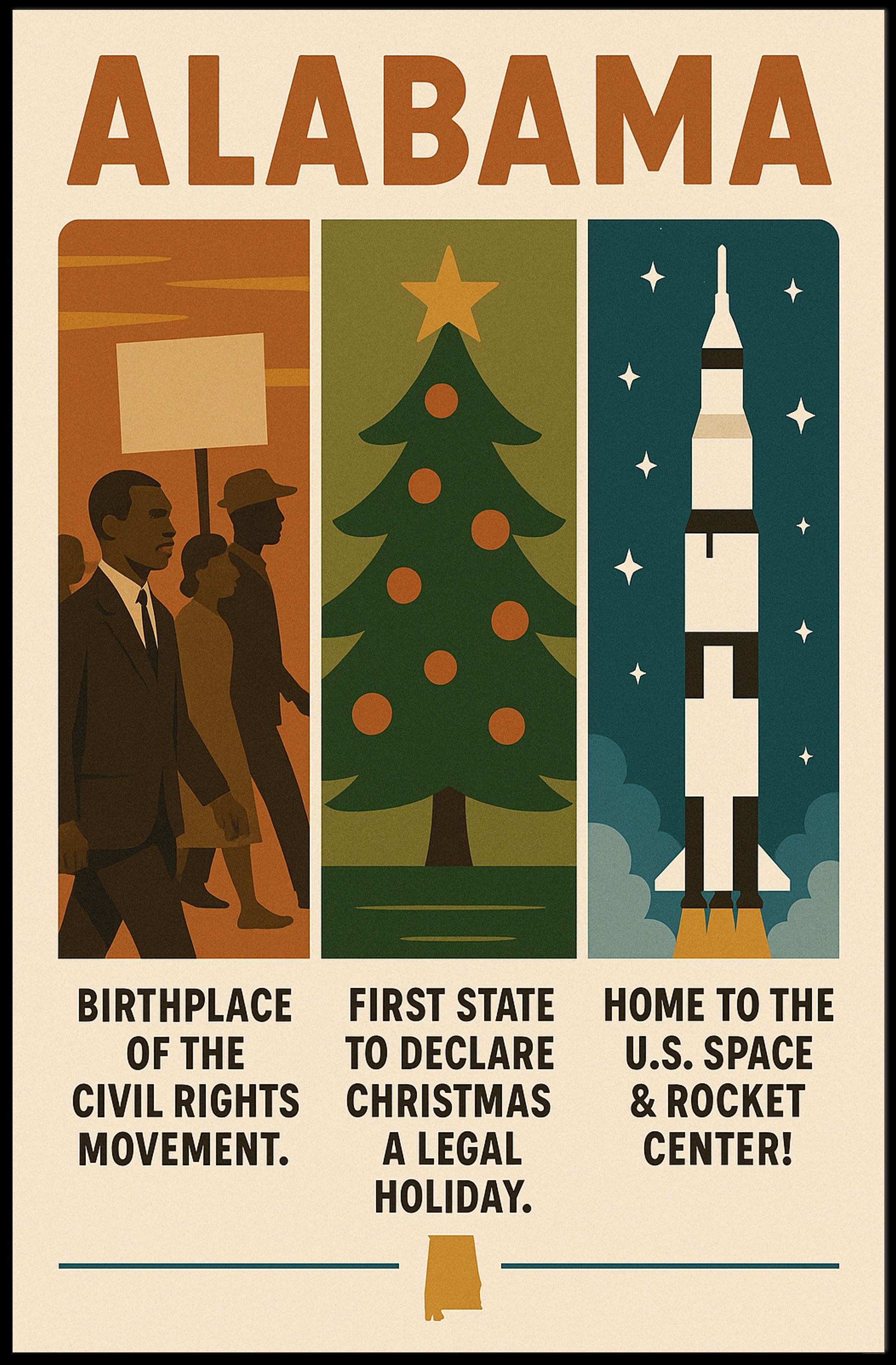 Alabama A State of Firsts Poster PosterGoat