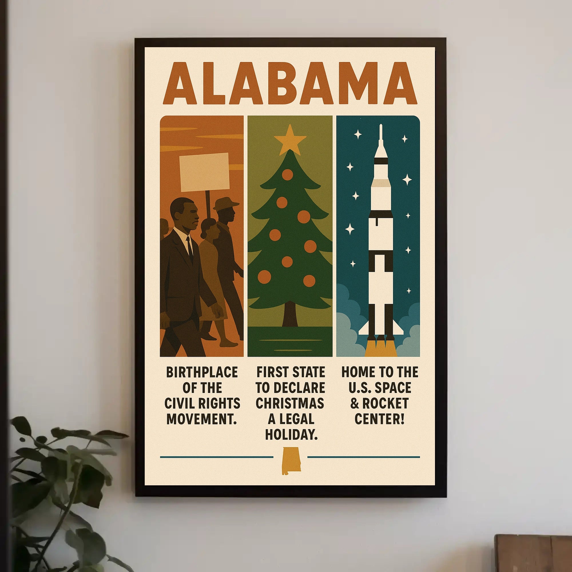 Alabama A State of Firsts Poster PosterGoat