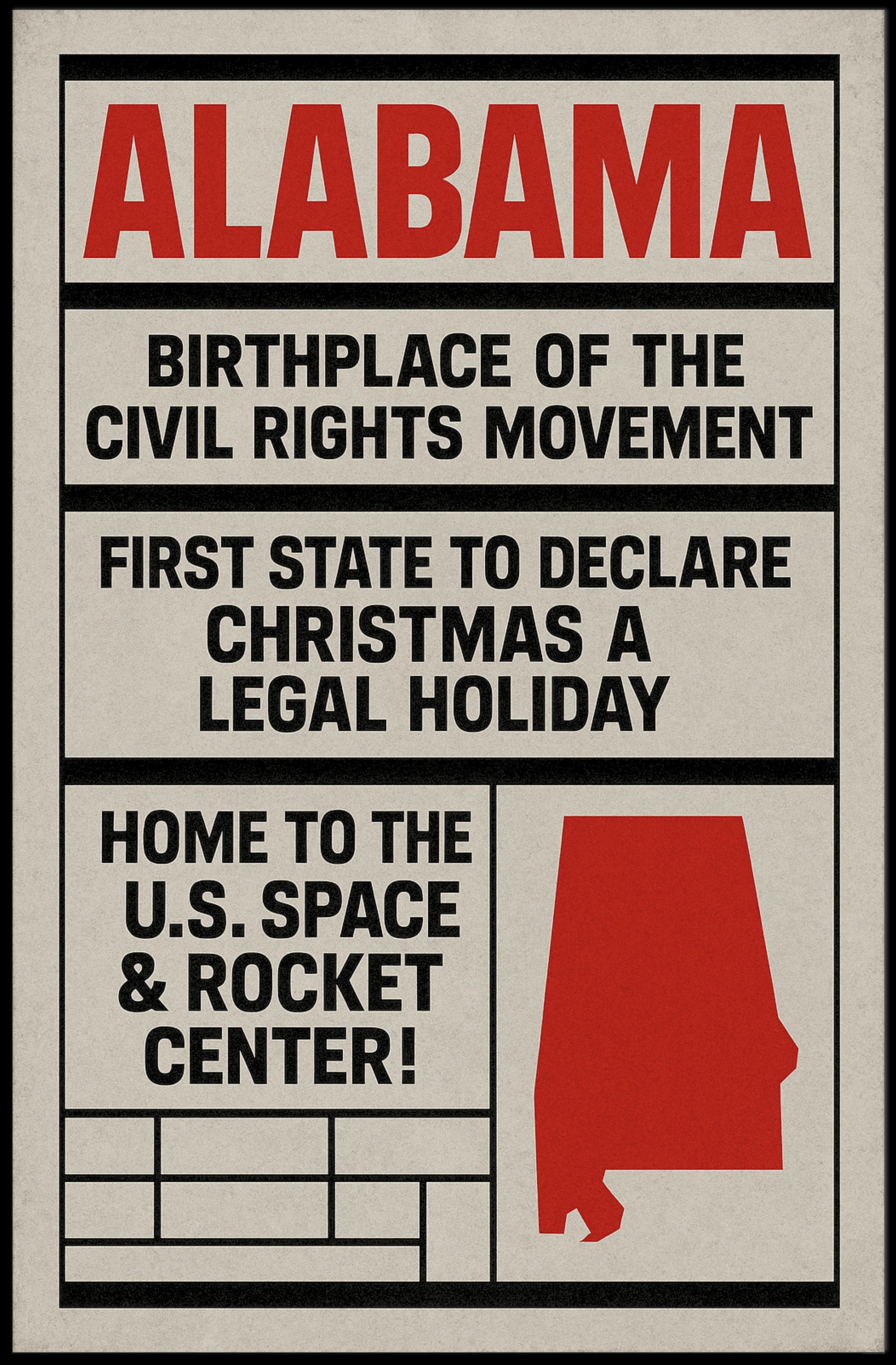 Alabama A State of Historical Significance Poster PosterGoat