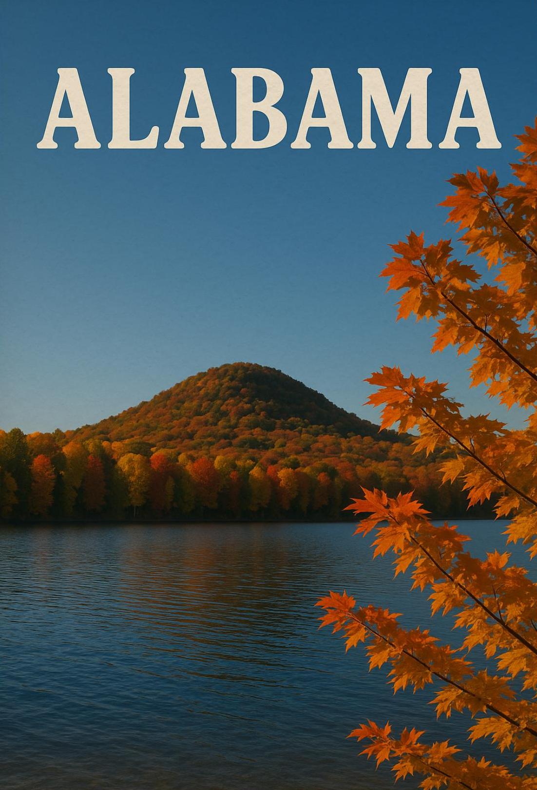 Alabama Autumn Tranquil Beauty Travel Poster PosterGoat