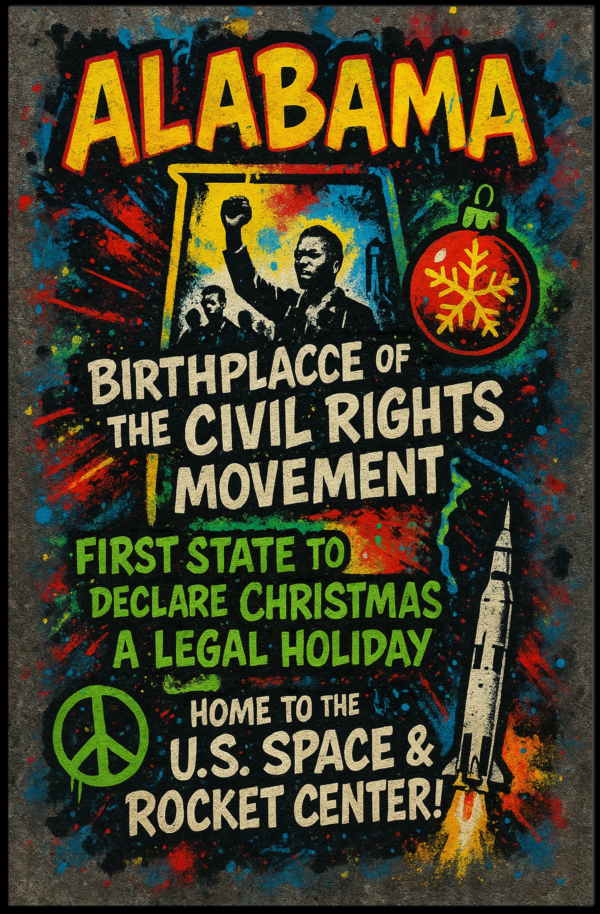 Alabama Birthplace of the Civil Rights Movement Poster PosterGoat